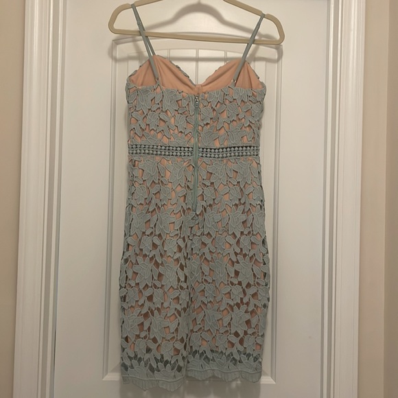 Lulus Size Small Sage Green Lace Dress - Picture 4 of 6